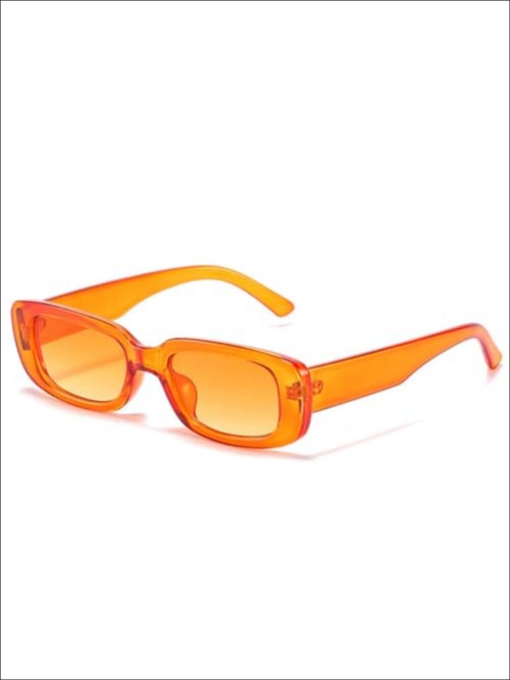 Retro Rectangle Sunglasses Small Square Frame Y2K 90s UV400 Full Frame